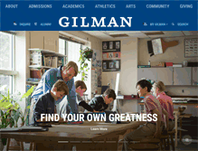 Tablet Screenshot of gilman.edu
